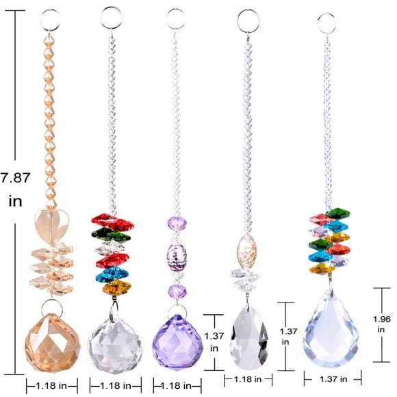 Free People Crystal Balls Pendant Ornament Hanging - Picture 6 of 10